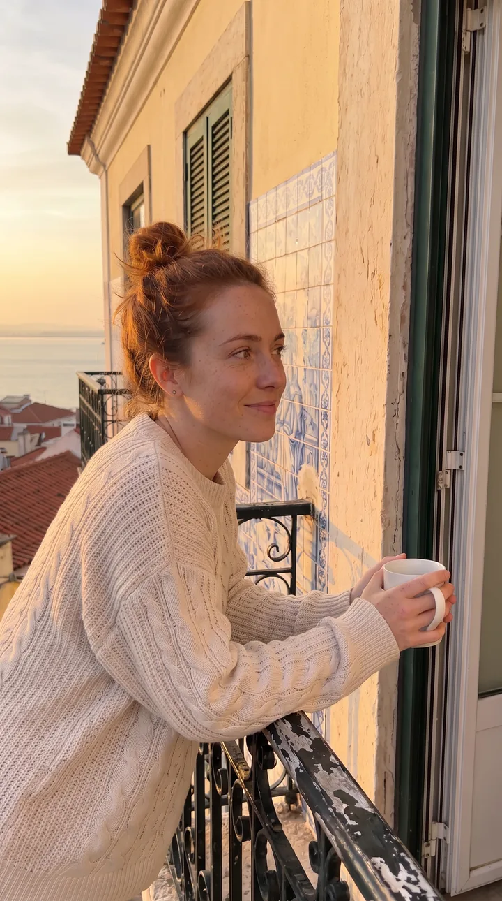 Start frame for shot s1 of Balcony, AI-generated