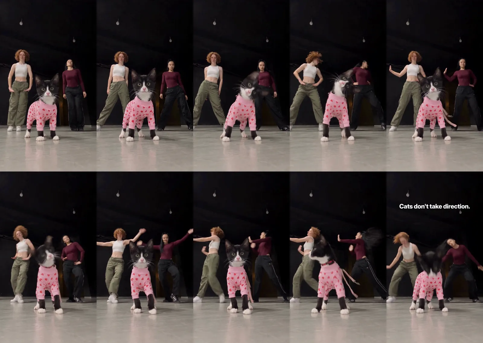 Ten frames of the final film, one every two seconds