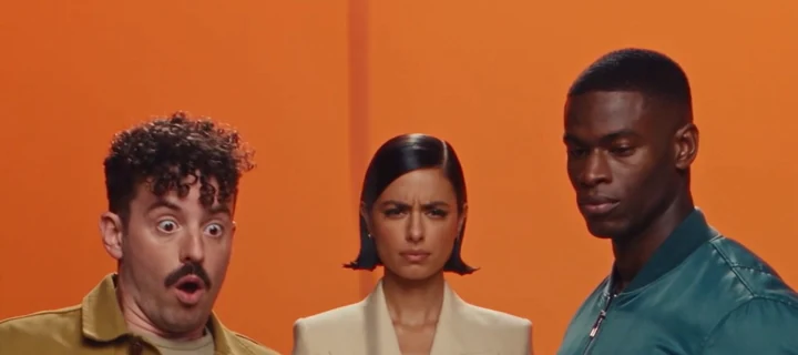Elliot, an AI-generated fictional character, in a frame from The Perfect Take