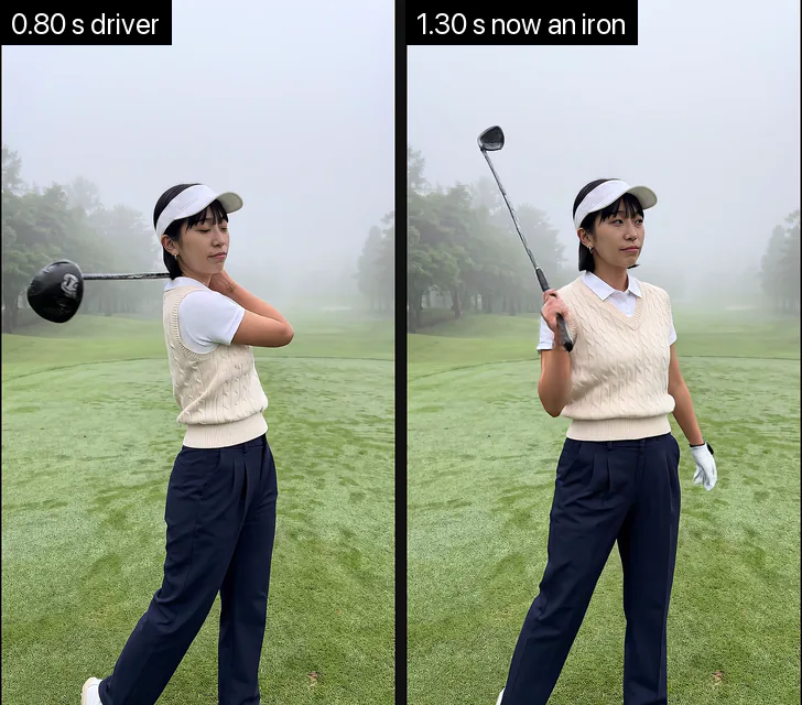 Frames from a replaced AI-generated clip, Take Eleven, hook A take 1